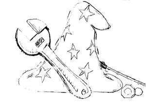 Wizard hat & wrench 